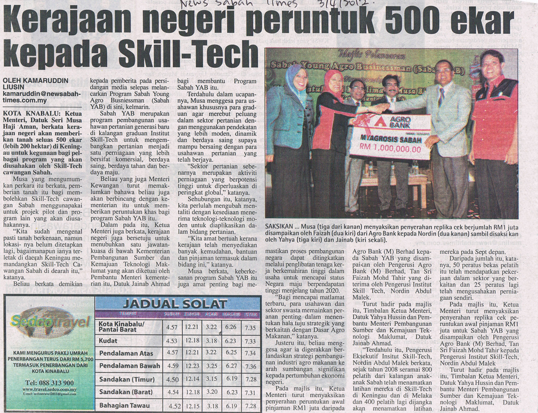 New Sabah Times 3 April 2012