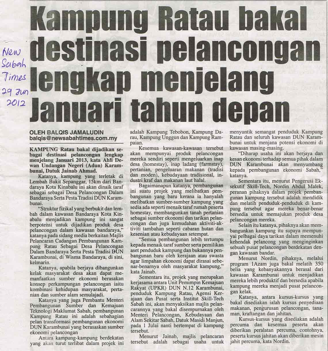 New Sabah Times- 29 Jun 2012